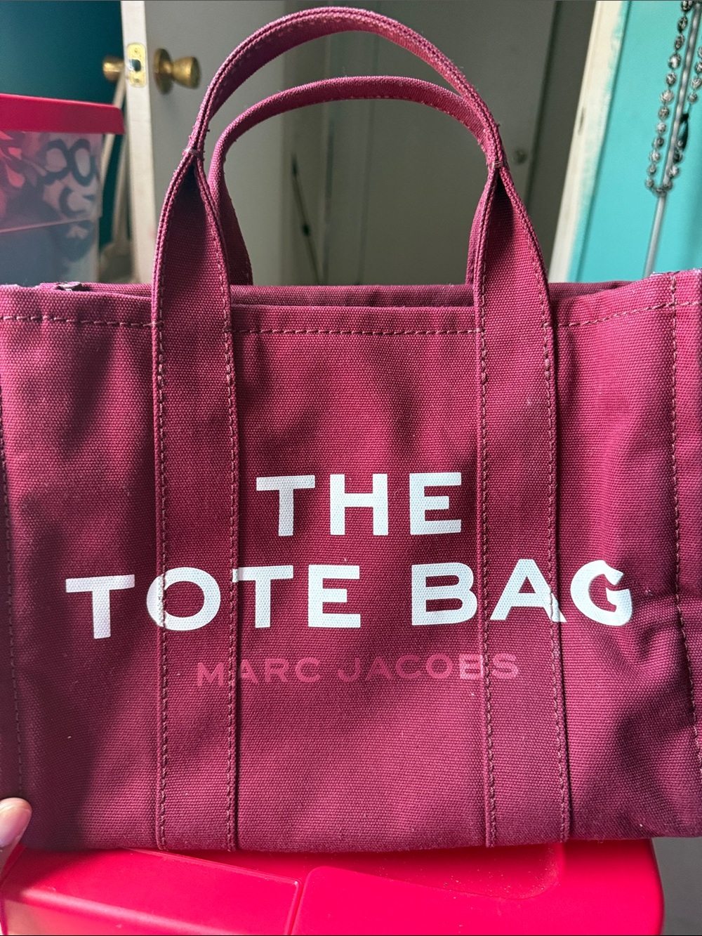 Marc Jacobs Maroon Canvas Tote used